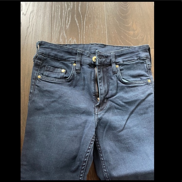 H&M Straight Leg Regular Waist Jeans, Blue - Picture 5 of 8